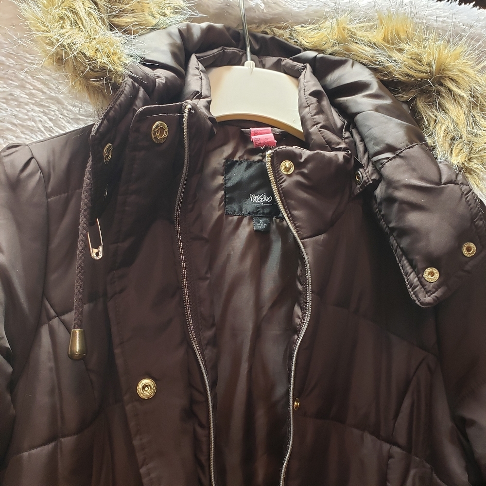 Mossimo Brown/Gray Long Puffer Jacket - image 2